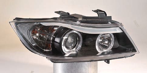 БМВ Е 90 фара левая и правая Комплект тюнинг линзованная с 2 светящимися ободками +/- под корректор Sonar внутри черная