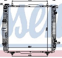 Мерседес W463 радиатор охлаждения Nissens