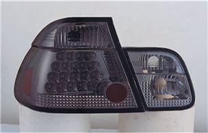 БМВ Е46 фонарь задний внешний +внутренний  левый+ правыйКомплект тюнинг Седан прозрачный с диод Sonar тонирован внутри хром