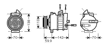 Фольксваген Пассат Б6 компрессор кондиционера Ava