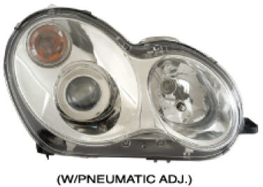 Мерседес W203 фара левая и правая Комплект тюнинг линзованная под корректор Eagle Eyes внутри хром