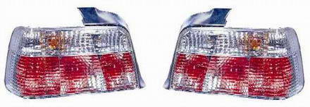 БМВ Е36 фонарь задний внешний левый и правый Комплект Седан тюнинг прозрачный хрусталь белый