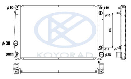 Toyota (Тойота) Rav4 Радиатор Охлаждения 2.4 , 3.5 At (Koyo)