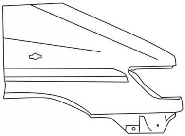 Мерседес Спринтер крыло переднее правое с овальный отверстием под повторитель