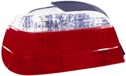 БМВ Е38 фонарь задний внешний левый хрусталь красный-белый