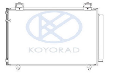Toyota Avensis конденсатор кондиционера ионера 1.6 , 1.8 (Koyo)