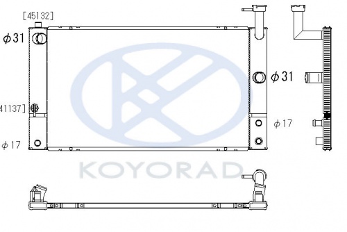 Toyota (Тойота) Prius Радиатор Охлаждения (Вариатор) (Koyo)