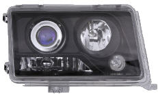Мерседес W124 фара левая и правая Комплект тюнинг дизайн W220 прозрачный линзованная хрусталь внутри черная
