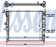 Мерседес W163/Ml радиатор охлаждения Nissens
