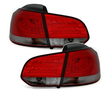 Volkswagen Golf 6 хетчбек фонарь задний внешний+внутренний комплект тюнинг красный-тонированный