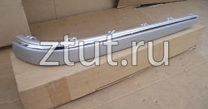 Мерседес W211 молдинг бампера задний правый хром-серый
