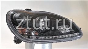 Мерседес W220 H7/H7 фара левая и правая Комплект тюнинг линзованная Devil Eyes с 2 светящимися ободками Sonar внутри черная