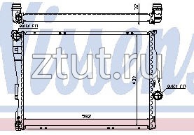 БМВ Е46 +Z4 радиатор охлаждения Nissens Nrf Geri
