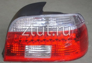 БМВ Е39 фонарь задний внешний правый с диодными габаритами габарит прозрачный хрусталь красный-белый