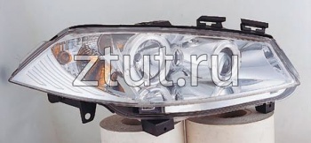 Рено Меган фара левая и правая Комплект тюнинг линзованная со светящимся ободком Sonar внутри хром