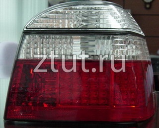 Фольксваген Гольф 3 фонарь задний внешний левый и правый Комплект тюнинг прозрачный с диодным стоп сигналом хрусталь белый-красный