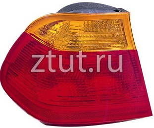 БМВ Е46 фонарь задний внешний левый красный-желтый