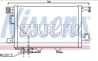 Мерседес W203 конденсатор кондиционера Nissens Nrf