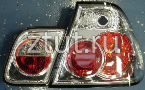 БМВ Е46 фонарь задний внешний +внутренний  левый+ правыйКомплект Седан тюнинг Lexus Тип прозрачный внутри хром
