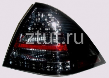Мерседес W203 фонарь задний внешний левый и правый Комплект тюнинг с диодами тонирован Sonar внутри хром