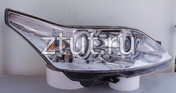 Ситроен С4 фара левая и правая Комплект тюнинг линзованная с 2 светящимися ободками Sonar внутри хром