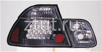БМВ Е46 фонарь задний внешний +внутренний  левый+ правыйКомплект тюнинг Седан прозрачный с диод Sonar внутри черная