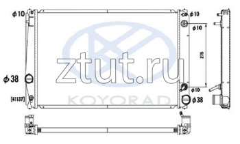 Toyota (Тойота) Rav4 Радиатор Охлаждения 2.4 , 3.5 At (Koyo)