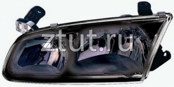 Toyota Camry фара Л+П (комплект) без корректора тюнинг прозрачный внутри черный
