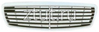 Мерседес W211 решетка радиатора Elegance 4 полоски хром-серый
