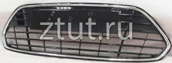 Форд Мондео решетка бампера передний черныйый с хром молдинг